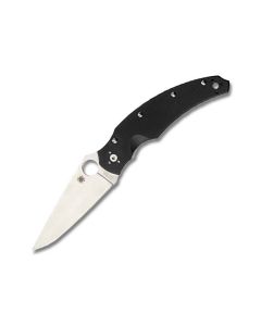 Spyderco C218GP Opus with Black G-10 Handle and Satin Coated VG-10 Stainless Steel 3.75" Drop Point Plain Edge Blade Model C218GP