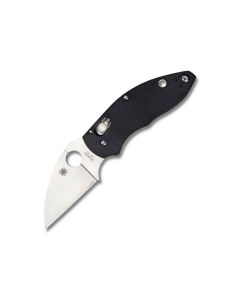 Spyderco C219GP Q Ball with Black G-10 Handle and Satin Coated VG-10 Stainless Steel 2.75" Wharncliffe Plain Edge Blade Model C219GP