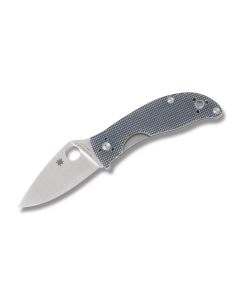 Spyderco Alcyone with Gray G-10 Handles and CTS-BD1 Stainless Steel 2.75" Leaf Plain Edge Blades Model 222GPGY