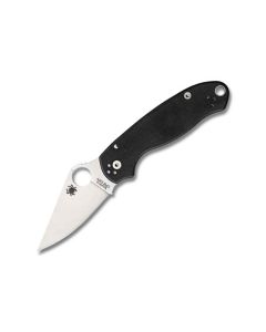 Spyderco C223GP Para 3 with Black G-10 Handle and Satin Coated CPM-S30V Stainless Steel 3" Drop Point Plain Edge Blade Model C223GP