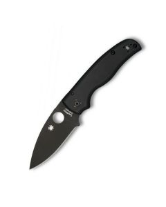 Spyderco Shaman Folding Knife with Black G-10 Handle and Black Coated CPM-S30V Stainless Steel 3.58" Spear Point Blade Model C229GPBK