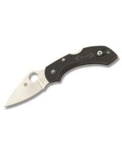 Spyderco Dragonfly with Black FRN Handle and Satin Coated VG-10 Stainless Steel 2.25" Drop Point Plain Edge Blade Model C28PBK2