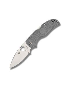 Spyderco C41PGY5 Native 5 Micro-Melt Maxamet with Gray FRN Handle and Satin Coated Micro-Melt Maxamet Steel 2.938" Drop Point Plain Edge Blade Model C41PGY5