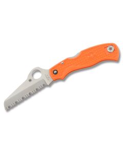 Spyderco Rescue Jr. with Orange FRN Handle and Satin Coated VG-10 Stainless Steel 3.063" Wharncliffe SpyderEdge Blade Model C45OR