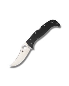 Spyderco C63GP4 Chinook 4 with Black G-10 Handle and Satin Coated CPM-S30V Stainless Steel 3.875" Clip Point Plain Edge Blade Model C63GP4