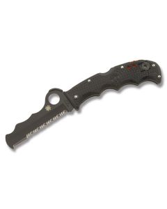 Spyderco Assist I with Black FRN Handle and Black Coated VG-10 Stainless Steel 3.688" Combo Edge Blade Model C79BBK