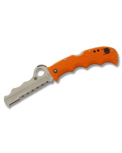 Spyderco Assist I with Safety Orange FRN Handle and Satin Coated 3.688" Combo Edge Blade Model C79OR