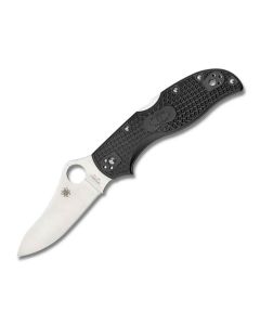 Spyderco C90PBK2 Stretch 2 with Black FRN Handle and Satin Coated VG-10 Stainless Steel 3.439" Drop Point Plain Edge Blade Model C90PBK2