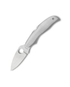 Spyderco Sprint Run Kopa Folding Knife with Satin Coated Stainless Steel Handle and Satin Coated VG-10 Stainless Steel Spear Point Blade Model C92P