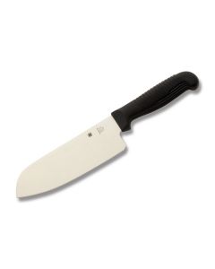 Spyderco Santoku with Black Polypropylene Handle and Satin Coated MBS-26 Steel 6.375" Blade Model K08BK