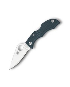 Spyderco Ladybug Keyring Knife Sprint Run with Blue Gray FRN Handles and 1.94" V-Toku2/SUS310 Steel Satin Plain Edge Blade Model LBL3E