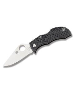 Spyderco Manbug with Black FRN Handle and VG-10 Stainless Steel 1.938" Leaf Plain Edge Blade Model MBKP