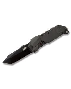 Smith& Wesson Military & Police M.A.G.I.C. Linerlock with Black 60601 T-6 Aluminum Handle and Black Coated 4034 Stainless Steel 3.5" Tanto Tip Plain Edge Blade Model SWMP9BT