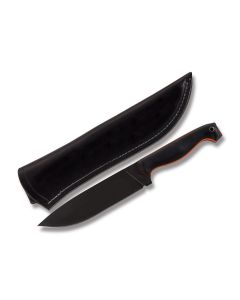 Todd Hunt custom Chief knife black g-10 handles orange spacers 6.375 inch O1 tool steel drop point blade