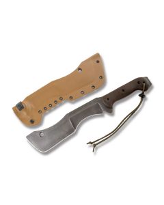 Todd Hunt M18 with Green Micarta Handles and 59RC Steel Plain Edge Blades and Tan Kydex Sheath