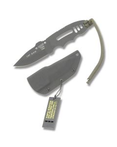 TOPS C.A.T. M-315 Series with Black Traction Coated 1095 Carbon Steel Skeletonized Handles and 3.25" Clip Point Plain Edge Blade Model 201