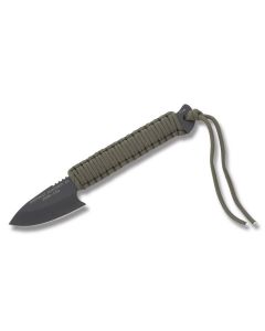 TOPS Hoffman Harpoon XL with Paracord Wrapped Handles and Black Traction Coated 1095 Carbon Steel 3.25" Harpoon Plain Edge Blade Model HOFHAR-XL