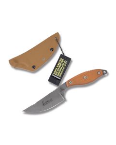 TOPS Knives Rockies Edition Lioness Fixed Blade with Tan Micarta Handles and Tumble Finish 1095 High Carbon Steel Drop Point Plain Edge Blades and Kydex Sheath Model LION-TBF