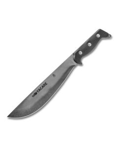 TOPS Yacare 10.0 with Black Canvas Micarta Handle and 10.25" Tumble Finish 1095 Carbon Steel Barong Machete Blade Model YAC01