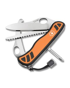 Victorinox Swiss Army Hunter XT 4.375" with Orange and Black Handle and Stainless Steel Blades and Tools Model 0.8441.MC9US2