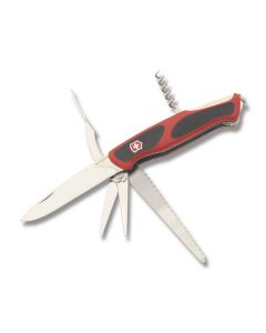 Victorinox RangerGrip 58 Gardener 5.125" with Red and Black Composition Handle and Stainless Steel Blades and Tools Model  0.9713.C