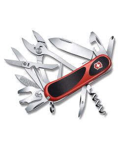 Victorinox EvoGrip S557 3.375" with Red Composition Handles and Stainless Steel Blades and Tools Model 2.5223.SC