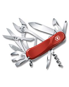 Victorinox Swiss Army Evolution Grip S557 3.313" with Red and Black Composition Handle and Stainless Steel Blades and Tools Model 04419