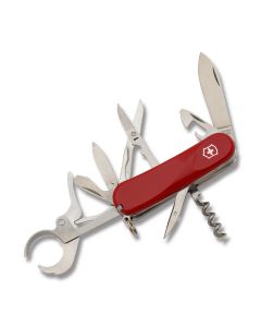 Victorinox Swiss Army Cigar 79 3.313" with Red Composition Handle and Stainless Steel Blades and Tools Model 04424