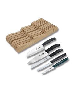 Victorinox Swiss Classic In-Drawer Kitchen Set with Black Synthetic Handles and High Carbon Stainless Steel Blades Model 41200.5