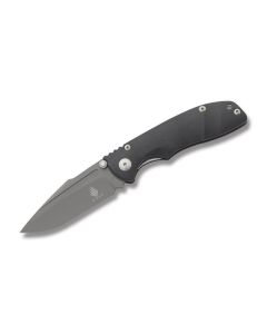 Kizer Vanguard Bolt with Black G10 Handles and Grey Titanium Coated VG-10 Stainless Steel 3.50" Drop Point Plain Edge Blade Model V4412A1