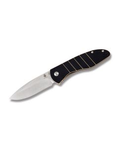 Kizer Vanguard Velox 2 Folding Knife with Black G-10 Handle and Satin Coated VG-10 Stainless Steel 3.375" Drop Point Plain Edge Blade Model V4478A1