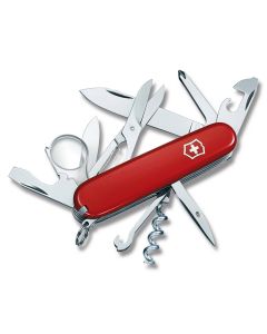 Victorinox Swiss Army Explorer 3.625" with Red Composition Handle and Stainless Steel Blades and Tools Model 5030R