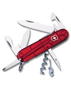 Victorinox Swiss Army Spartan Lite 3.625" with Translucent Ruby Composition Handle and Stainless Steel Blades and Tools Model 53451