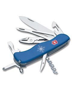 Victorinox Swiss Army Skipper 4.439" with Blue Composition Handle and Stainless Steel Blades and Tools Model 53663