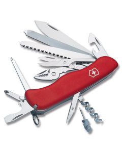 Victorinox Swiss Army WorkChamp 4.439" with Red Composition Handle and Stainless Steel Blades and Tools Model 53761