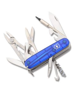 Victorinox Swiss Army CyberTool 3.625" with Translucent Sapphire Composition Handle and Stainless Steel Blades and Tools Model 53942