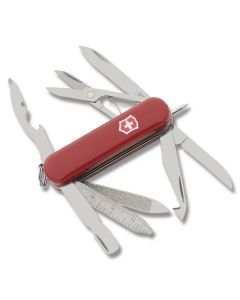 Victorinox Swiss Army Midnight Mini Champ 2.313" with Red Composition Handle and Stainless Steel Blades and Tools Model 53976