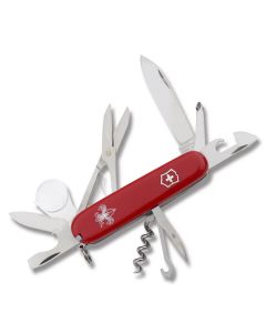 Victorinox Boy Scouts of America Explorer 3.625" with Red Composition Handle and Stainless Steel Blades and Tools Model 54781