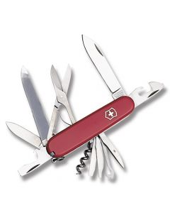 Victorinox Swiss Army Mountaineer 3.625" with Red Composition Handle and Stainless Steel Blades and Tools Model 54821