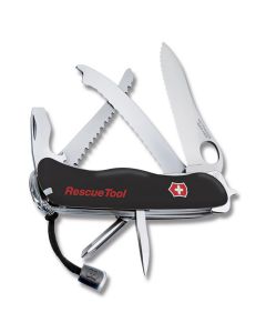 Victorinox Swiss Army Rescue Tool 4.439" with Black Composition Handle and Stainless Steel Blades and Tools Model 54900