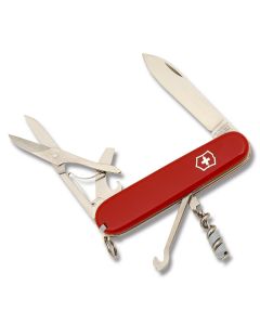 Victorinox Swiss Army Compact 3.625" with Red Composition Handle and Stainless Steel Blades and Tools Model 54941