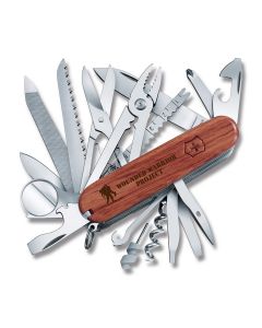 Victorinox Swiss Army Wounded Warrior Project Swiss Champ 3.50" with Hardwood Handles and Stainless Steel Blades and Tools Model 55076.US2