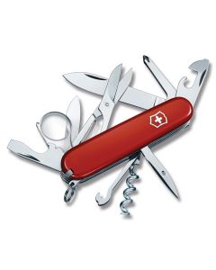 Victorinox Swiss Army Explorer 3.625" with Red Composition Handle and Stainless Steel Blades and Tools Model 56823