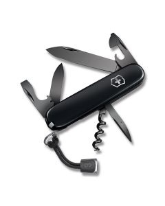 Victorinox Spartan PS with Black Composition Handle and Polispectral Finish Stainless Steel Plain Edge Blades Model 1.3603.3P