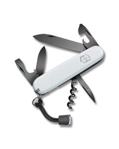 Victorinox Spartan PS with White Composition Handle and Polispectral Finish Stainless Steel Plain Edge Blades Model 1.3606.7P