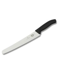 Victorinox 10-1/4" Bread Knife with Black Composition Handle and Stainless Steel Blade Model 6.8633.21G