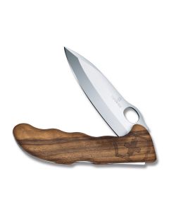 Victorinox Swiss Army Hunter Pro with Walnut Handle and Satin Coated Stainless Steel 4" Spear Point Plain Edge Blade Model 0.9410.63