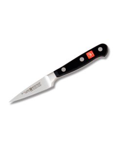 Wusthof Classic Fluting Knife with Black Polyoxymethlyene Handle and Satin Coated High Carbon Stainless Steel 2.75" Fluting Plain Edge Blade Model 4064-7