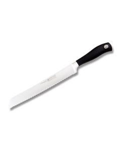 Wusthof Grand Prix II Bread Knife with Black Polyoxymethlyene Handle and Satin Coated High Carbon Stainless Steel 9" Bread Knife Double Serrated Blade Model 4167-7/23