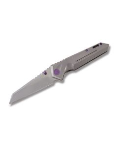 WE Knife Co. 609H with Stonewash Coated 6AL4V Titanium Handle and Satin Coated CPM-S35VN Stainless Steel 4.125" Wharncliffe Plain Edge Blade Model 609H